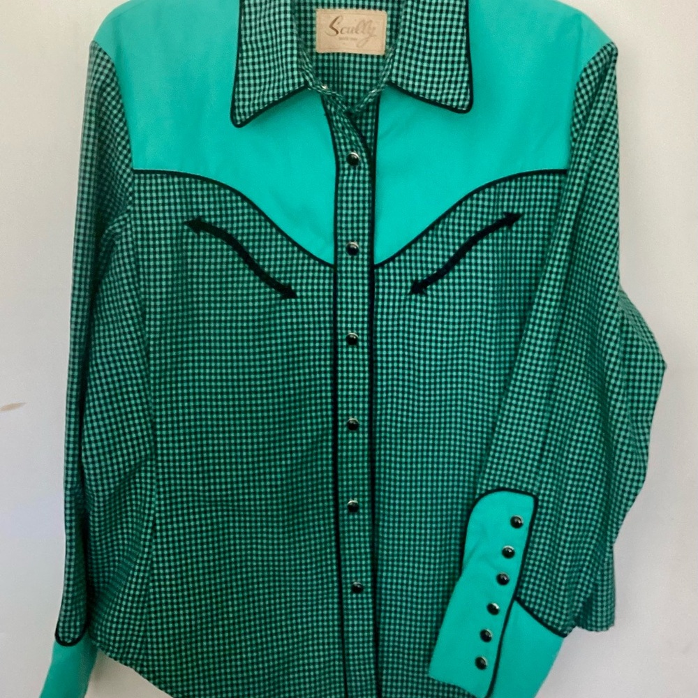 Scully Green Button Down Shirt